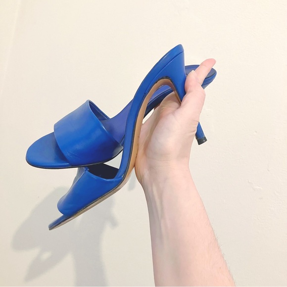 Charles David • Open toe high heel mule in Electric Blue - Picture 4 of 10